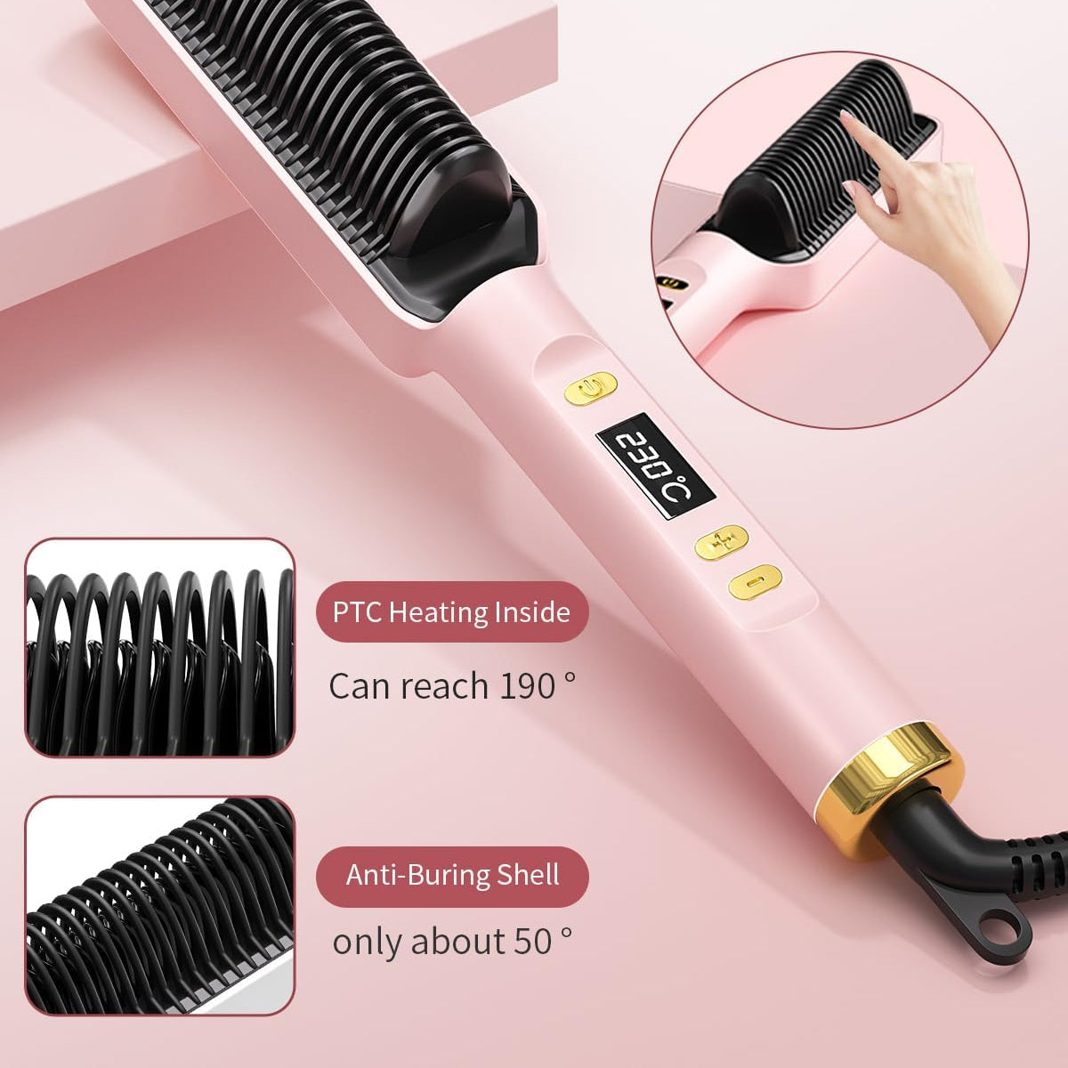Electric Hair Straightener Brush