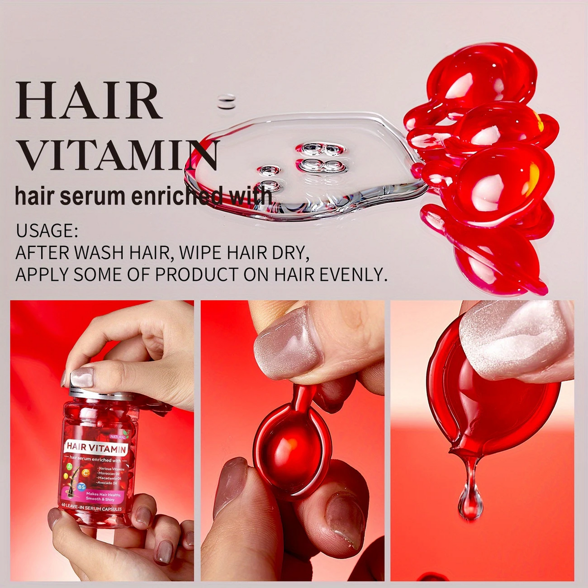 Hair Vitamin Treatment Oil - 40 Capsules